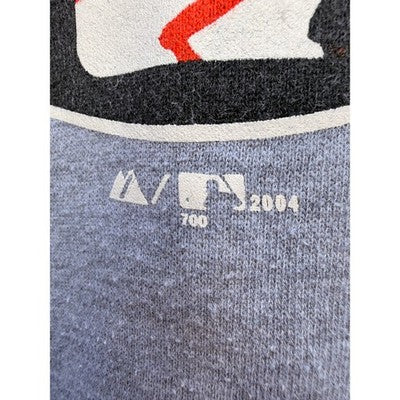 vintage 2004 Barry Bonds 700 Home Runs Crewneck Sweatshirt Majestic Gray MLB Graphic Large - product photo 4