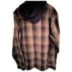 Vans Double Fusion Hooded Flannel Shirt Mens XL Brown Plaid NWT - product photo 2