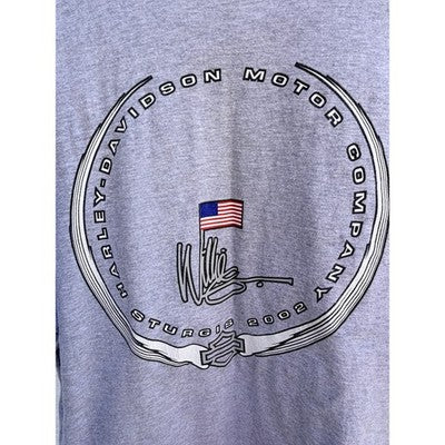 Harley Davidson Sturgis 2002 T Shirt Mens L Gray Biker Motorcycle Rally Graphic - product photo 5
