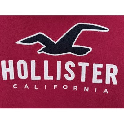 Hollister Hoodie Mens Large Red Embroidered Logo Pullover Sweatshirt - product photo 4