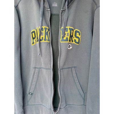 Antigua Green Bay Packers Full Zip Hoodie Mens Large Green NFL Football - product photo 5