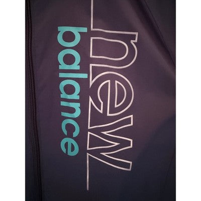 New Balance Windbreaker Jacket Mens Large Gray Blue Full Zip Hooded - product photo 4