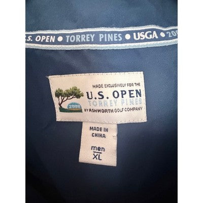 2008 U.S. Open Torrey Pines Mens Windbreaker Jacket Blue Full Zip XL - product photo 3