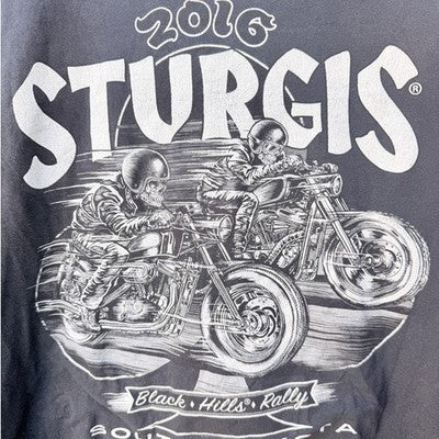 Sturgis Motorcycle Rally Graphic T Shirt Mens XL Black South Dakota Biker Tee - product photo 4