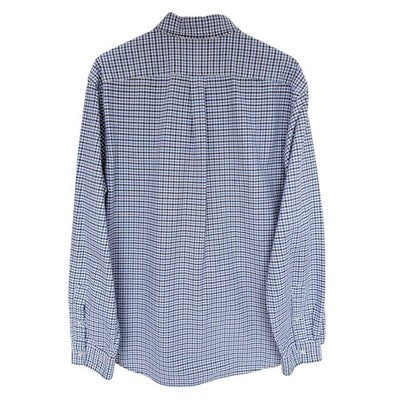 Ralph Lauren Button Up Shirt Mens XXL Blue White Check Pony Logo Long Sleeve - product photo 2