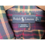 Ralph Lauren Blake Plaid Button Down Shirt Mens Large Purple 100% Cotton - product photo 3