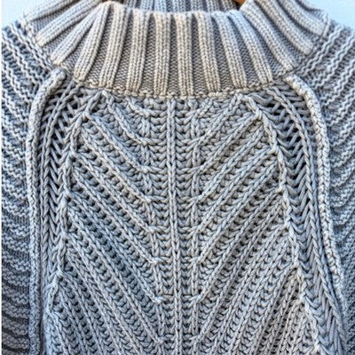 Free People Chunky Knit Sweater Womens S Gray - product photo 4