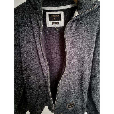 Quiksilver Full Zip Knit Hoodie Mens XL Gray - product photo 4