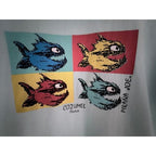 Pirana Joe Cozumel Mexico Fish Graphic T Shirt Mens XL Light Blue - product photo 4