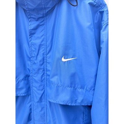 Nike Mens Hooded Windbreaker Jacket Blue Swoosh Lightweight Packable L - product photo 5