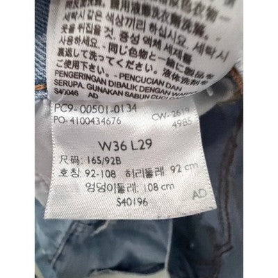 Levi's 501 Original Fit Jeans Men's 36x29 Light Wash Button Fly Denim - product photo 3