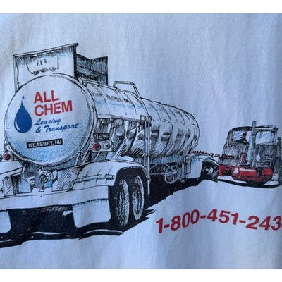 All Chemical Truck Graphic T Shirt Mens Large White All Sport ProWeight USA Tee - product photo 4