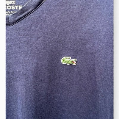 Lacoste T Shirt Mens Large Navy Pima Cotton Classic - product photo 4