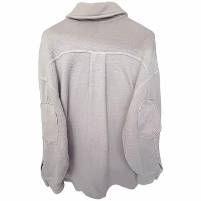 Free People Gray Fleece Shacket Womens XS - product photo 2