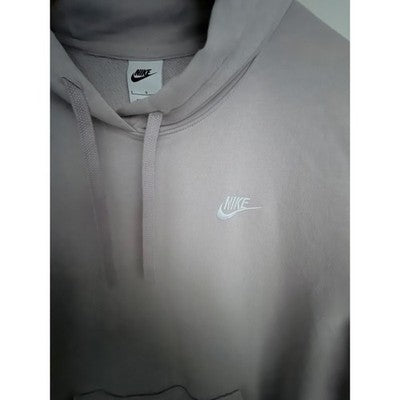 Nike Club Fleece Pullover Hoodie Mens Large Gray Embroidered Swoosh - product photo 4
