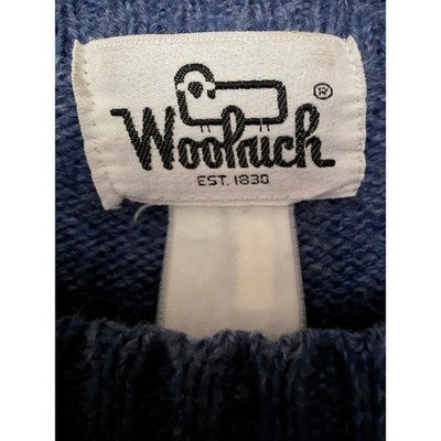 Woolrich 100% Wool Crewneck Sweater Men's Medium Blue Knit - product photo 3