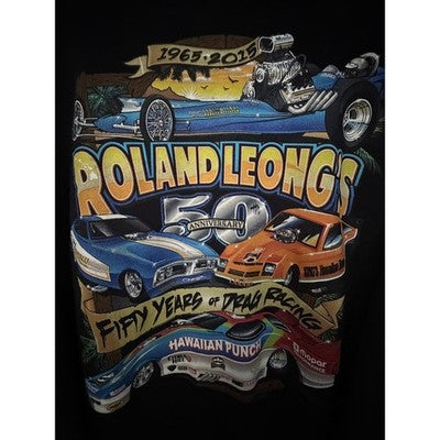 Roland Leong 50th Anniversary Drag Racing Sweatshirt Mens Large Black Crewneck - product photo 4