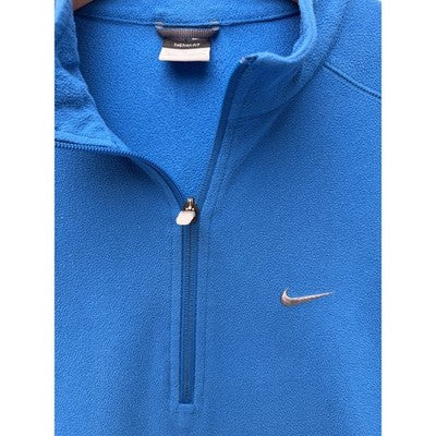 Nike Therma Fit Quarter Zip Pullover Mens Large Blue Fleece Swoosh Athletic - product photo 4