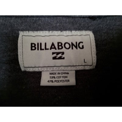 Billabong Mens Long Sleeve Hoodie Black Pinstripe Lightweight Size Large - product photo 3