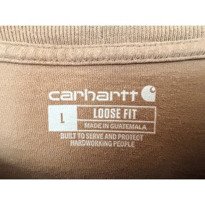 Carhartt K87 Pocket T Shirt Mens L Brown Optivolt Logo - product photo 3