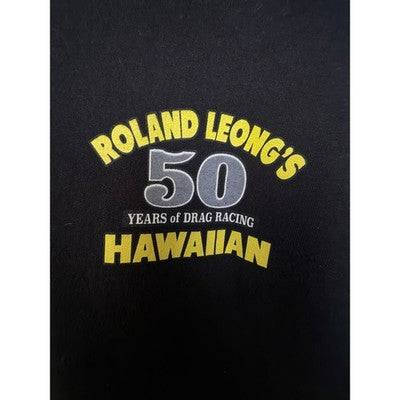 Roland Leong 50th Anniversary Drag Racing Sweatshirt Mens Large Black Crewneck - product photo 5