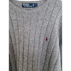 Polo Ralph Lauren Lambswool Sweater Mens XL Gray Rib Knit - product photo 4
