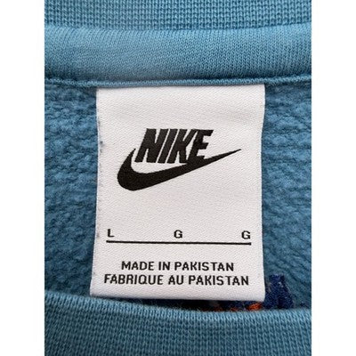Nike Sweatshirt Mens Large Blue Crewneck Embroidered Swoosh Logo Pullover - product photo 3