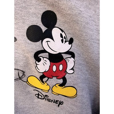 Disney Mickey Mouse Zip Hoodie Womens XL Gray Graphic Full Zip Sweatshirt - product photo 5