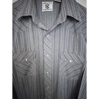 Corral West Ranchwear Striped Pearl Snap Western Shirt Mens LT Gray Cowboy - product photo 4