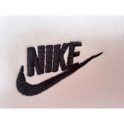 Nike Full Zip Hoodie Mens Large White Fleece Sweatshirt Swoosh Y2K - product photo 5