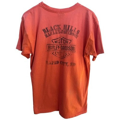 Harley Davidson Sturgis 2002 T Shirt Mens L Orange Black Hills Rally Biker - product photo 2