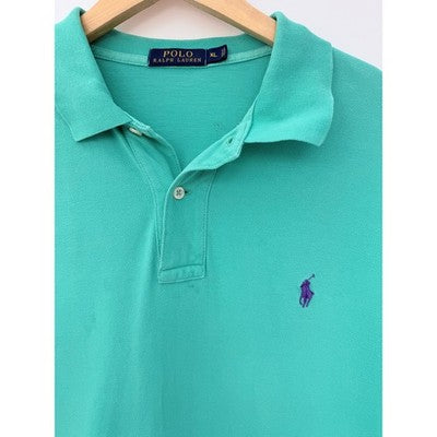 Polo Ralph Lauren Polo Shirt Mens XL Mint Green Purple Pony Short Sleeve - product photo 4