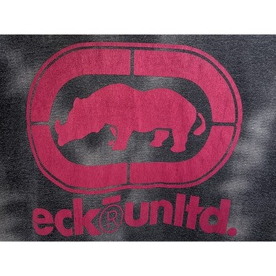 Ecko Unltd Short Sleeve Hoodie Mens Medium Gray Tie Dye Streetwear Rhino Logo - product photo 4