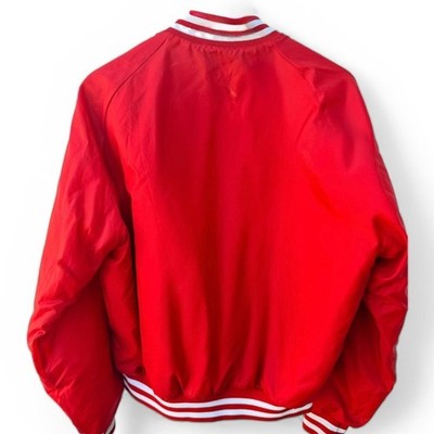 Allis Chalmers Varsity Jacket Mens Large Red Satin Bears Vintage - product photo 2