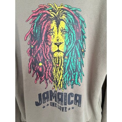 Sun Stylin Jamaica Lion Hoodie Mens XXL - product photo 4