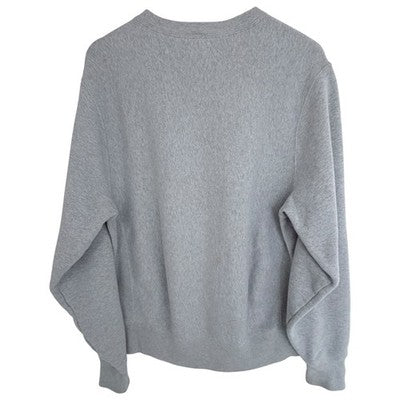 Champion Reverse Weave Crewneck Sweatshirt Mens Medium Gray Plaid Logo - product photo 2