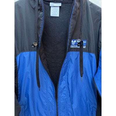 Walt Disney World Windbreaker Jacket Mens Large Black Blue Vintage 1971 Patch - product photo 5