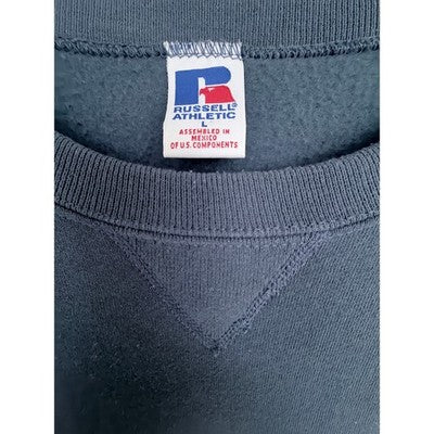 Russell Athletic Crewneck Sweatshirt Mens L Blue Blank Pullover Made In Mexico - product photo 4