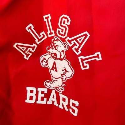 Allis Chalmers Varsity Jacket Mens Large Red Satin Bears Vintage - product photo 4