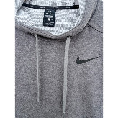 Nike Dri Fit Hoodie Mens Large Gray Pullover Sweatshirt Standard Fit - product photo 4