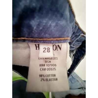 Hudson Bacara Crop Straight Mid Rise Jeans Women's 28 Made USA Stretch Denim - product photo 3
