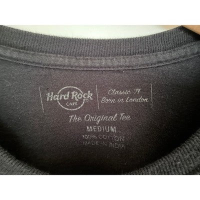 Hard Rock Cafe Denver T Shirt Mens Medium Black Logo Graphic 100% Cotton - product photo 3