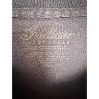 Indian Motorcycle Kansas City Graphic T Shirt Mens 2XL Brown Logo Tee - product photo 3