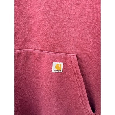 Carhartt Hoodie Womens M Burgundy Workwear Pullover Heavyweight - product photo 3