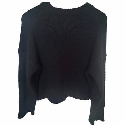 Abercrombie & Fitch Black Fuzzy Sweater Womens M - product photo 2