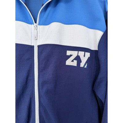 Zoo York Track Jacket Mens Large Blue White Full Zip Athletic Streetwear - product photo 4