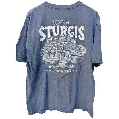 Sturgis Motorcycle Rally Graphic T Shirt Mens XL Black South Dakota Biker Tee - product photo 2