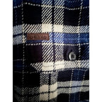Orvis Plaid Sherpa Lined Flannel Shirt Jacket Mens Medium Blue White - product photo 4