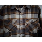 Pendleton Burnside Plaid Flannel Shirt Mens Large Brown Gray Button Up - product photo 4