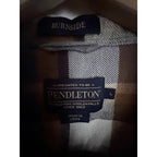 Pendleton Burnside Plaid Flannel Shirt Mens Large Brown Gray Button Up - product photo 3